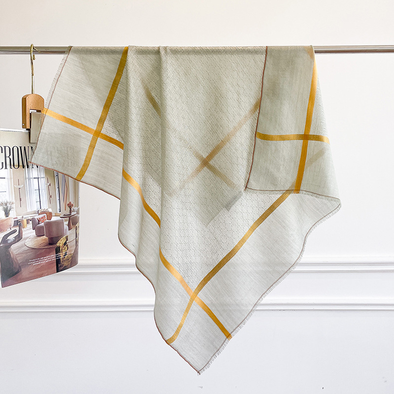 Cashmere Scarf - Pañuelo Cuadrado 100% Cachemira Pura Verde