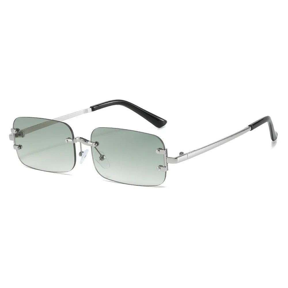 Designer Sunglasses - Gafas de sol cuadradas sin montura,