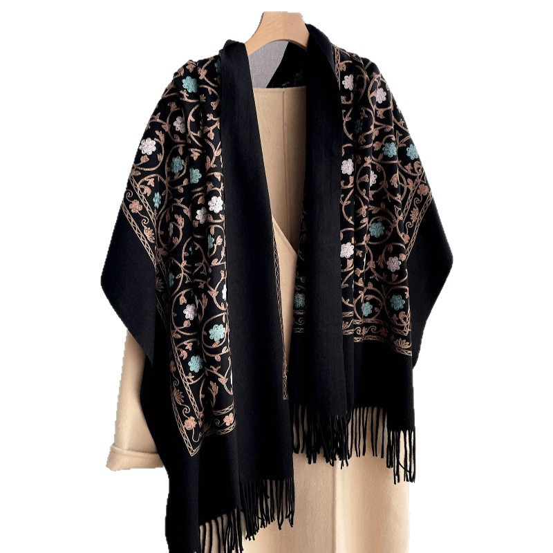2025 nuevo bordado Bufanda de  - Cashmere Scarf reseña y precio